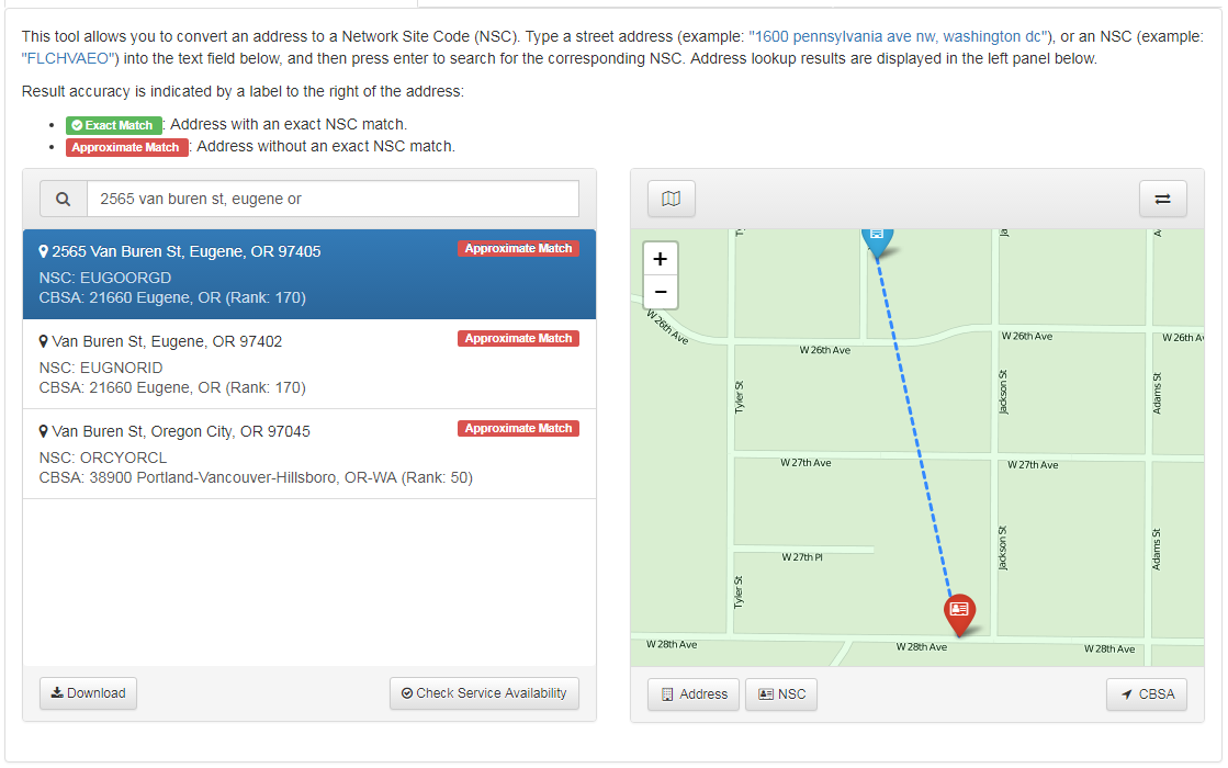 Single Address Lookup